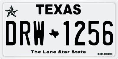 TX license plate DRW1256