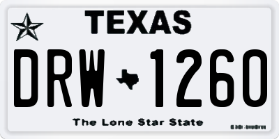 TX license plate DRW1260