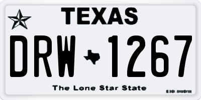 TX license plate DRW1267