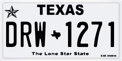 TX license plate DRW1271