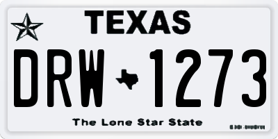 TX license plate DRW1273