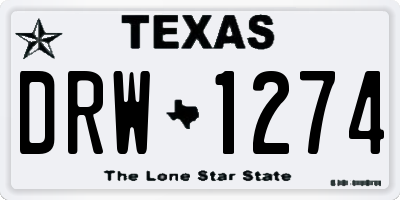 TX license plate DRW1274