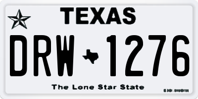 TX license plate DRW1276