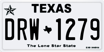 TX license plate DRW1279