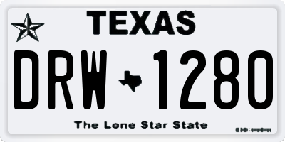 TX license plate DRW1280