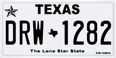 TX license plate DRW1282