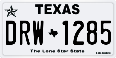 TX license plate DRW1285