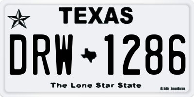 TX license plate DRW1286