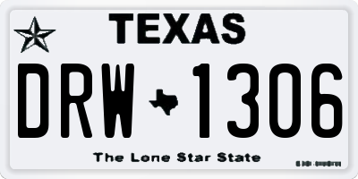 TX license plate DRW1306