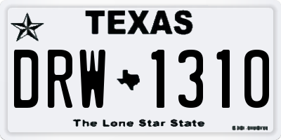 TX license plate DRW1310