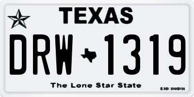 TX license plate DRW1319