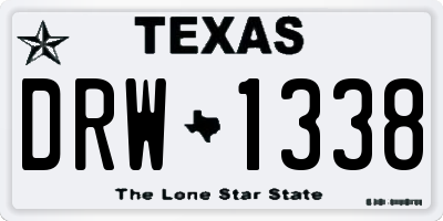 TX license plate DRW1338