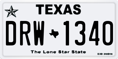 TX license plate DRW1340