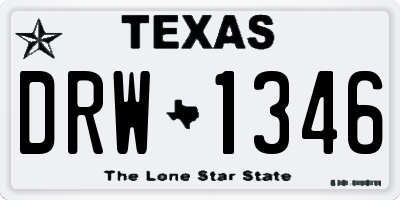 TX license plate DRW1346