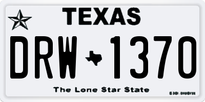 TX license plate DRW1370