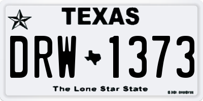 TX license plate DRW1373