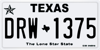 TX license plate DRW1375