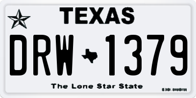 TX license plate DRW1379