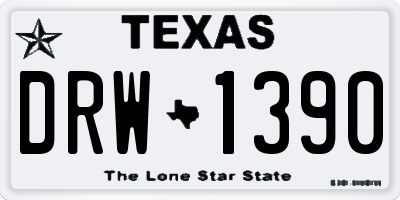 TX license plate DRW1390