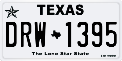 TX license plate DRW1395