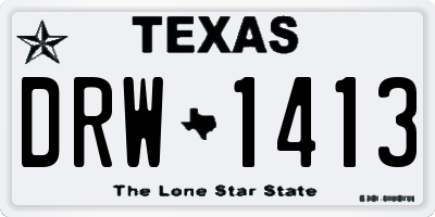 TX license plate DRW1413