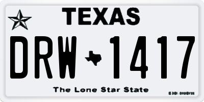 TX license plate DRW1417