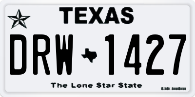 TX license plate DRW1427