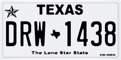 TX license plate DRW1438
