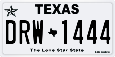 TX license plate DRW1444