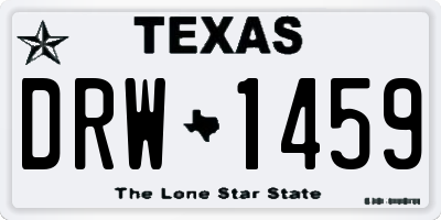 TX license plate DRW1459