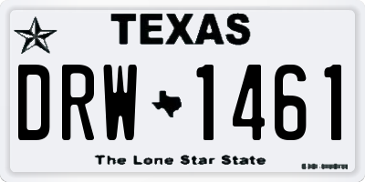 TX license plate DRW1461