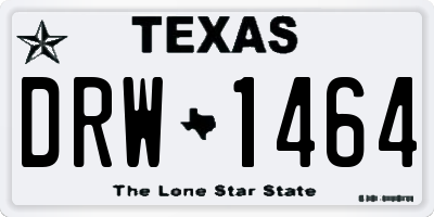 TX license plate DRW1464