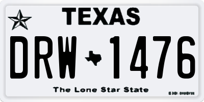 TX license plate DRW1476