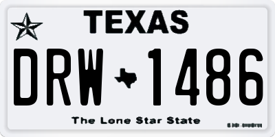 TX license plate DRW1486