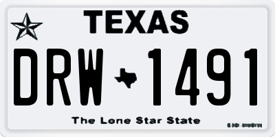 TX license plate DRW1491