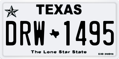 TX license plate DRW1495