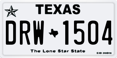 TX license plate DRW1504