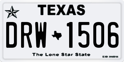 TX license plate DRW1506