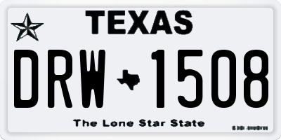 TX license plate DRW1508