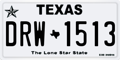 TX license plate DRW1513