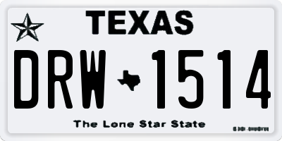 TX license plate DRW1514