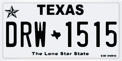 TX license plate DRW1515