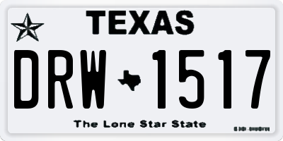 TX license plate DRW1517