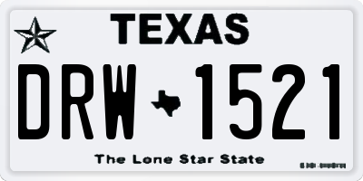 TX license plate DRW1521