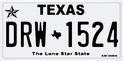 TX license plate DRW1524