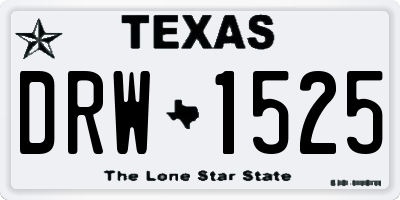 TX license plate DRW1525
