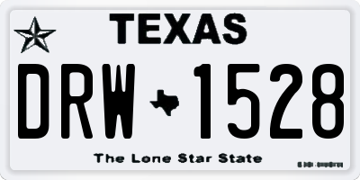 TX license plate DRW1528