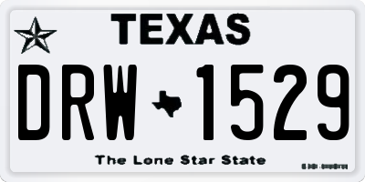 TX license plate DRW1529