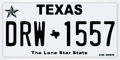 TX license plate DRW1557