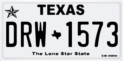 TX license plate DRW1573